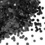 Конфетти Круги Черный, фольга