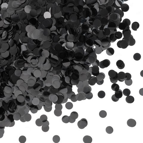 Конфетти Круги Черный, фольга