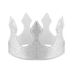 Корона тканевая, Классика, Серебро