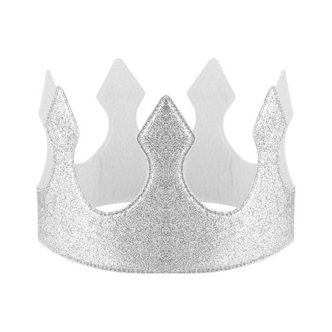 Корона тканевая, Классика, Серебро