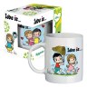 Кружка "Love is...", в подарочной упаковке, фарфор