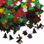 Конфетти Новогодний микс, Зеленый/Красный/Золото/Серебро