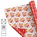 Бумага упаковочная глянцевая двухсторонняя «Влюблённость»