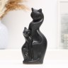 Фигурка гипс «Котики с изгибом», чёрный