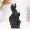 Фигурка гипс «Котики с изгибом», чёрный