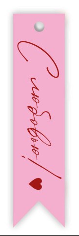 Бирки для подарков, С Любовью! (сердечко)