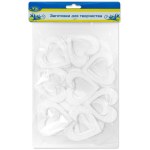 Фигура из пенопласта Сердце, Вензель, Белый