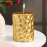 Свеча - цилиндр ICEBERG, золотая