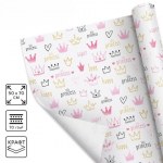 Крафт-бумага упаковочная «Для девочки» princess