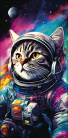 Конверт для денег Кот космонавт