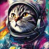 Конверт для денег Кот космонавт