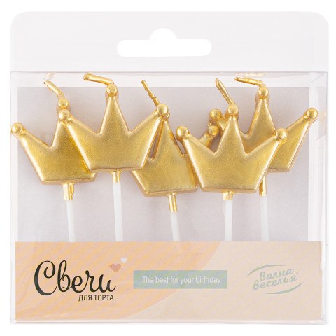 Свечи Короны, Золото, Металлик