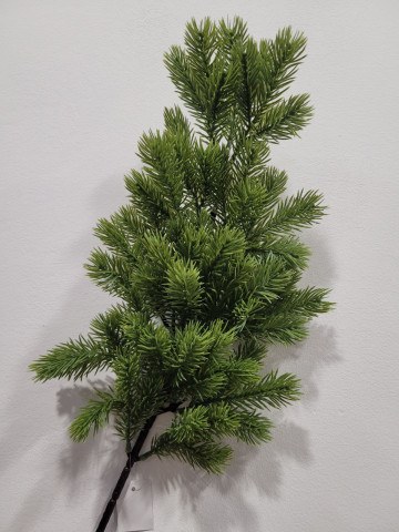 Ветка еловая новогодняя без декора, светло-зеленый