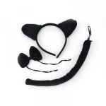 Карнавальный набор "Кот", Черный, 3 предмета (ободок, бабочка, хвост)