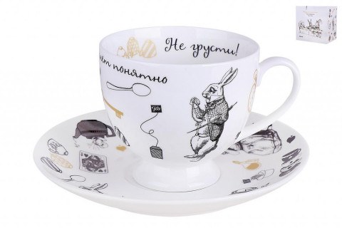 Пара кофейная круглая Безумное чаепитие Пара кофейная круглая Безумное чаепитие