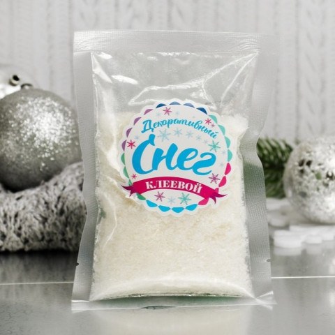 Снег искусственный клеевой для декора «Классический»