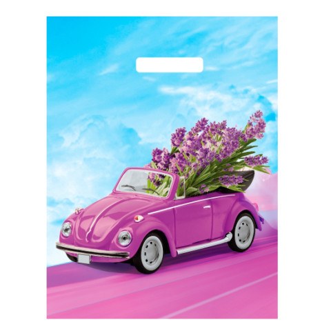 Пакет полиэтиленовый с вырубной ручкой «Аромат лаванды», 60 мкм