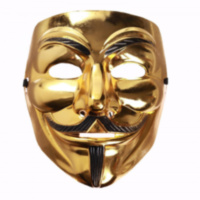 Карнавальная маска «Гай Фокс», золото