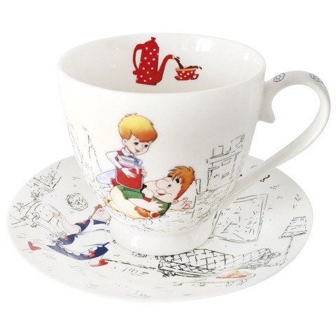 Пара чайная круглая Малыш и Карлсон Пара чайная круглая Малыш и Карлсон