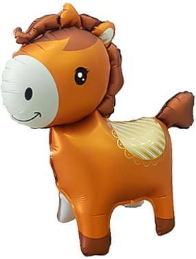 Фигура 3D, Лошадка, Коричневый