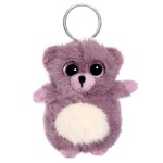 Детский брелок «Мишка», мягкий, сиреневый