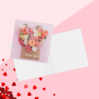 Открытка-мини «С Днём Влюбленных», цветы нежные