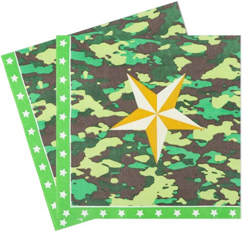 Салфетки, Звездный Камуфляж, Темно-зеленый