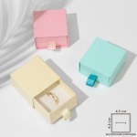 Коробочка подарочная под кольцо/серьги «Зефир», выдвижная, цвет МИКС