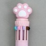 Разноцветная ручка 10 в 1 "Розовая пушистая лапка"