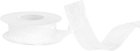 Лента органза Нежная грация, Белый