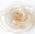 Лента декоративная Органза с леской, Золотистый