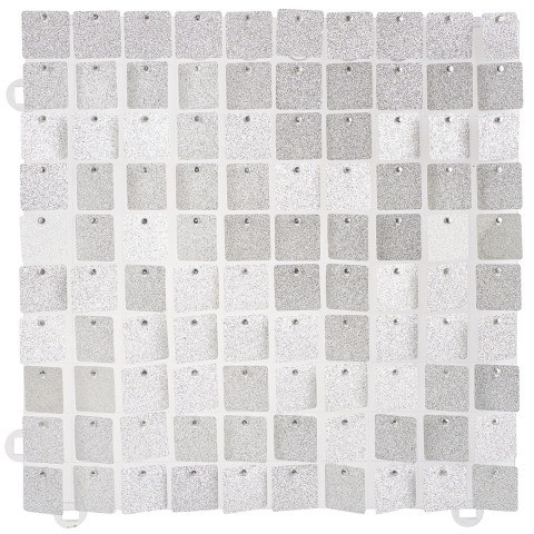 Декоративная панель Пайетки, Прозрачная основа, Звездная пыль, Серебро ПОД ЗАКАЗ