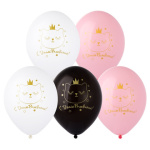 BB Шары С Днем Рождения! Кошка в короне, пастель