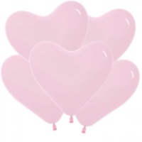 S Шары Сердце Розовый Пастель / Bubble Gum Pink