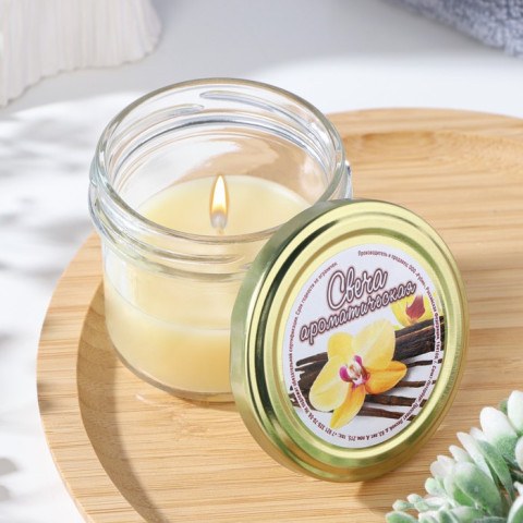 Ароматическая свеча в банке «Ванильная карамель», 120 г