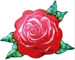 Фигура Цветок, Акварельная роза, Красный