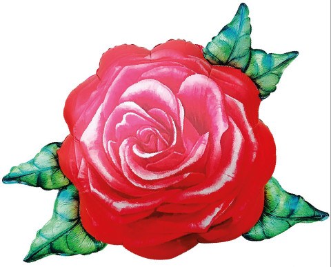 Фигура Цветок, Акварельная роза, Красный