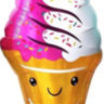 Фигура Мороженое, Вафельный рожок, Розовый/Белый