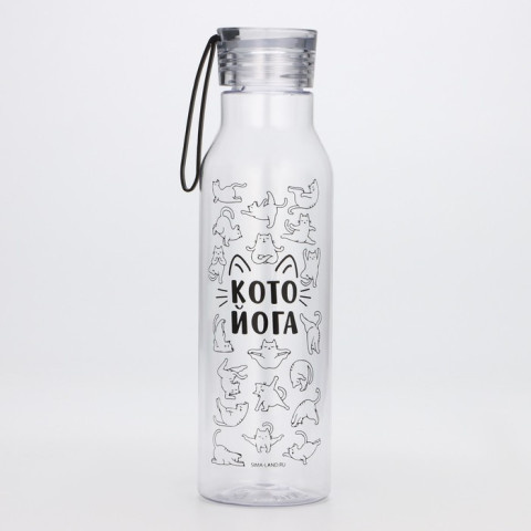 Бутылка для воды «Кото йога»