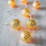 Новогодняя гирлянда нить Золотые резные шары 10 LED