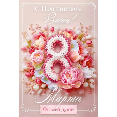Открытка "С Праздником Весны! 8 Марта" От всей души