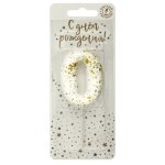 Свеча тортовая на шпажке "Белые брызги"