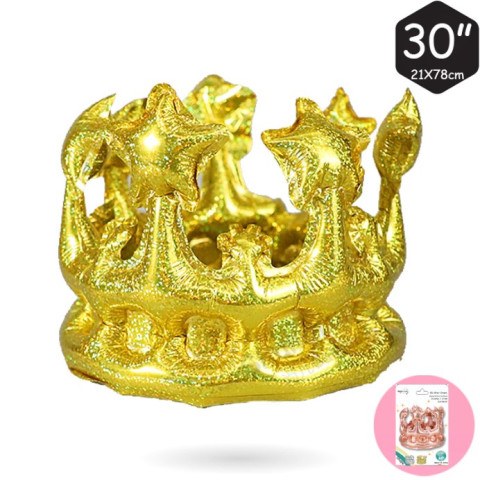 Надувная корона Золото голография