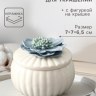 Шкатулка для украшений «Голубой цветок», с крышкой, белая, керамика