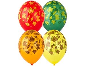 BB Шары Осенние листья, шелкография кристалл