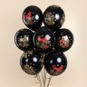 DB Шары Хохлома, Черный, пастель