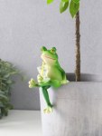 Фигурка для флорариума «Лягуха с лимонадом», полистоун, декор на кашпо