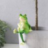 Фигурка для флорариума «Лягуха с лимонадом», полистоун, декор на кашпо