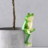 Фигурка для флорариума «Лягуха с лимонадом», полистоун, декор на кашпо