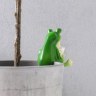 Фигурка для флорариума «Лягуха с лимонадом», полистоун, декор на кашпо